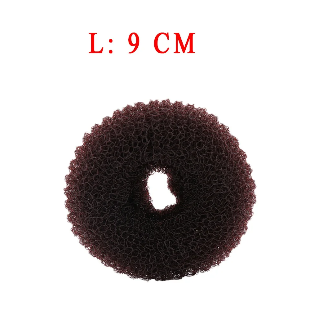 9cm Black 1 шт., элегантное модное женское волшебное шейпер, Пончик, булочка, кольцо для волос, бигуди, аксессуары для красоты, инструменты для укладки - Цвет: 9cm Black