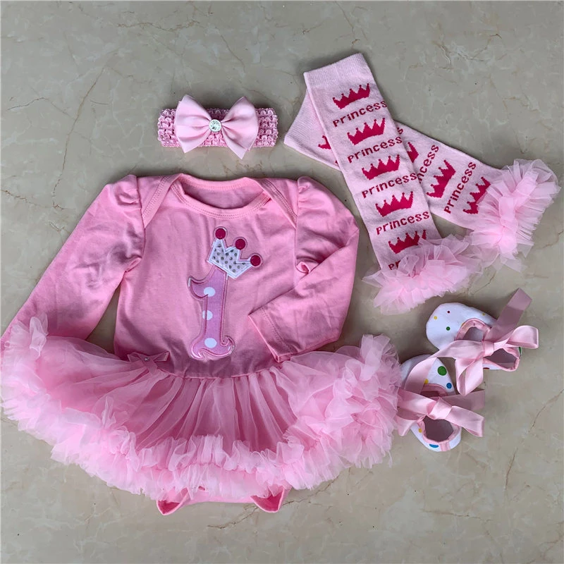 My First Birthday/Одежда для маленьких девочек кружевное платье пачка новорожденных 4