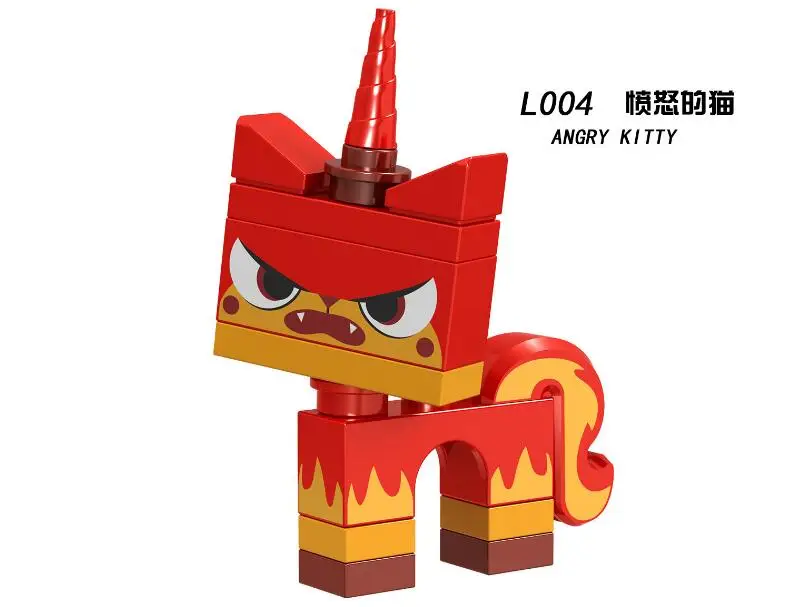 8 шт./лот фигурки-кирпичи Unikitty супер злобный Астро кулст бизнис Единорог Китти