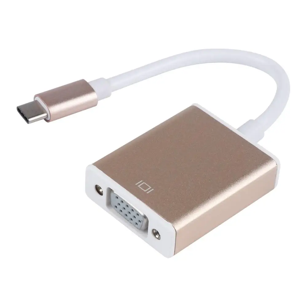 Супер Скоростной USB 3 1 Type C VGA адаптер Реверсивный для нового Macbook 12 дюймов золотой +