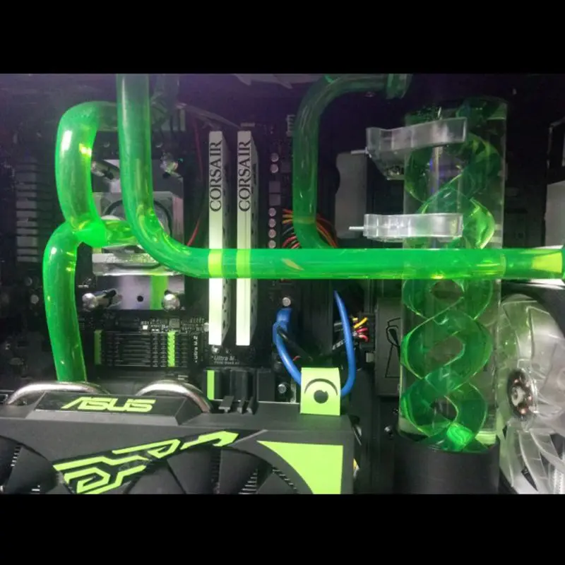 PETG 10x14 мм 500 компьютерное водяное охлаждение жесткая труба Конская для ПК система