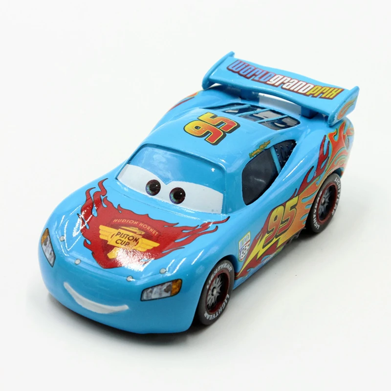 Disney Pixar Машинки Синий поршневые Кубка Lightning McQueen Diecast металлические милый