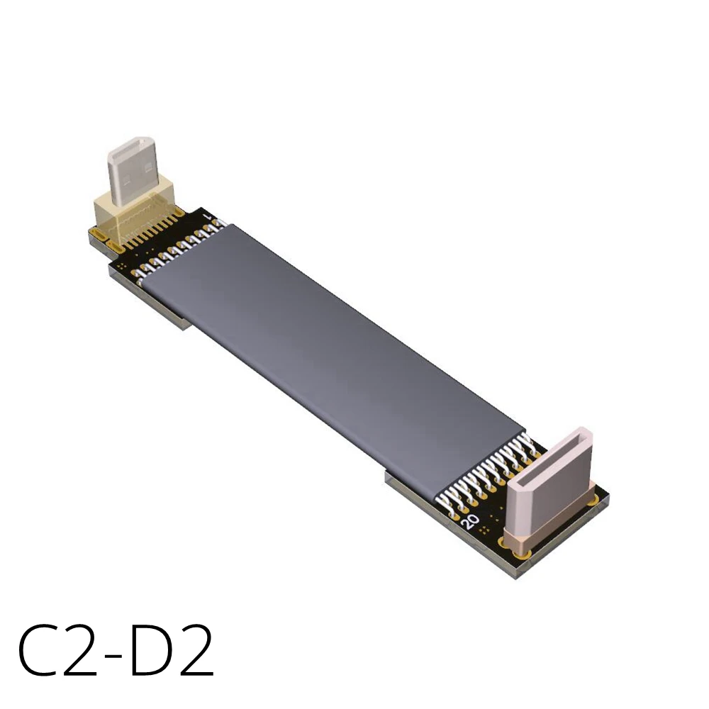 Двойной угловой мини-Кабель HDMI-Micro HDMI 90 градусов 20pin V2.0 плоский ленточный кабель 4K