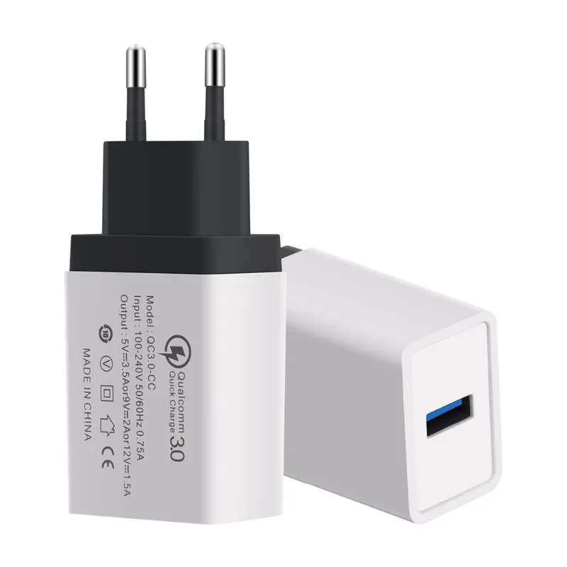 Мобильный телефон QC3.0 с одним USB зарядным устройством легкий 18 Вт 5 В/3 5a 9 В/2 А 12 В/1