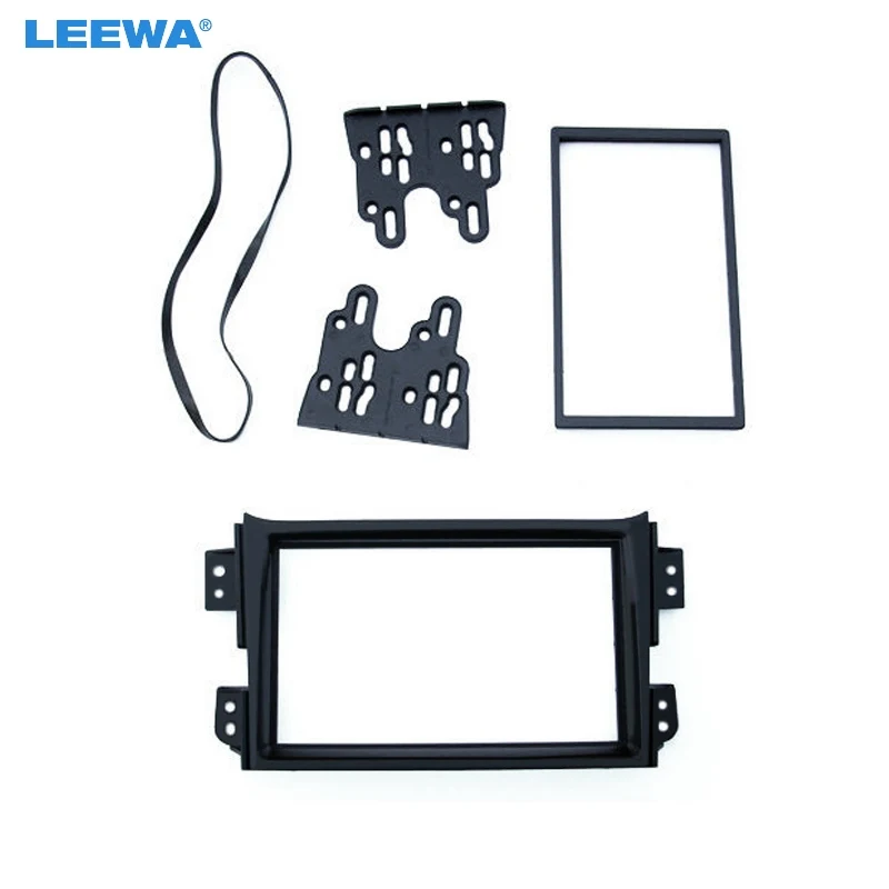 

LEEWA Car 2DIN Radio Panel Fascia Frame for Suzuki Splash Ritz Opel Agila Stereo Face Fascia Plate Dash Trim Installation Kit
