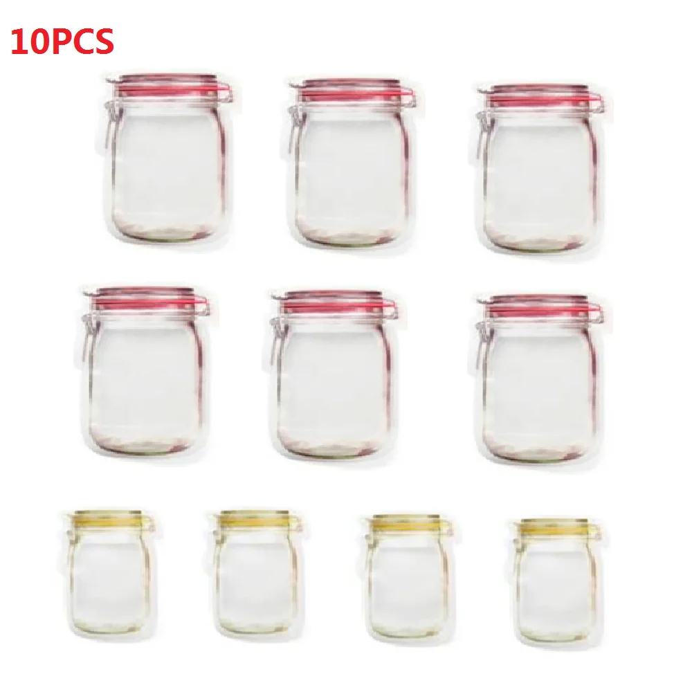 10 шт. Mason Jar с узором, сумки для хранения продуктов, набор кухонных органайзеров, детские закуски, свежие сумки, сумки для хранения продуктов 29 - Цвет: Random Color