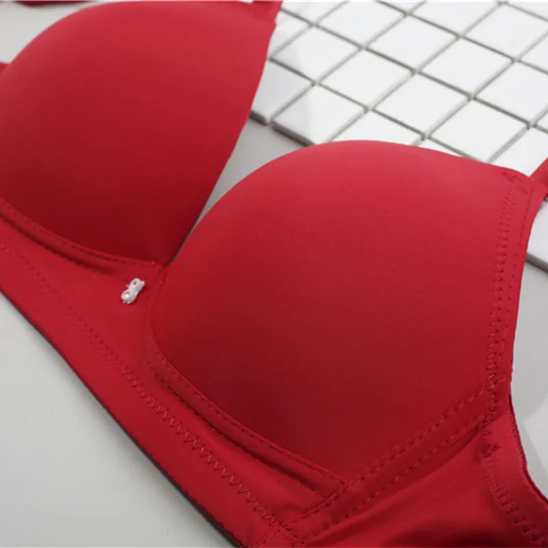 

SVOKOR Women Bra Sexy No Steel Ring Adjustable Underwear Smooth No Trace Thin Cup Bra Gathered Bras