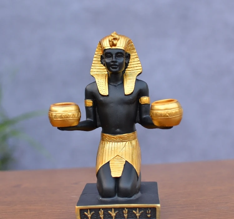Декоративный подсвечник классический египетский фараон Статуэтка Статуя