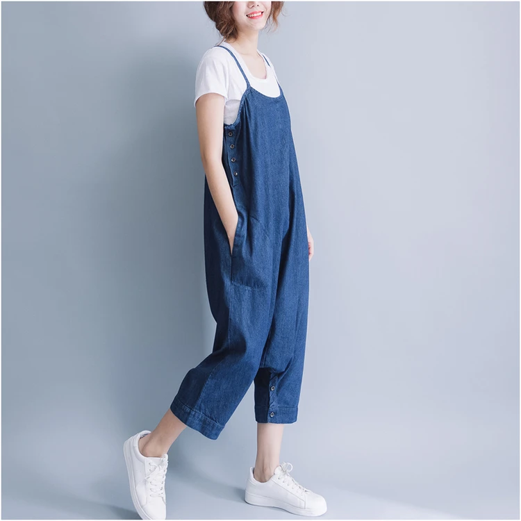 Женское джинсовое платье LKGHULO Повседневное на бретельках однотонное лето A179 |