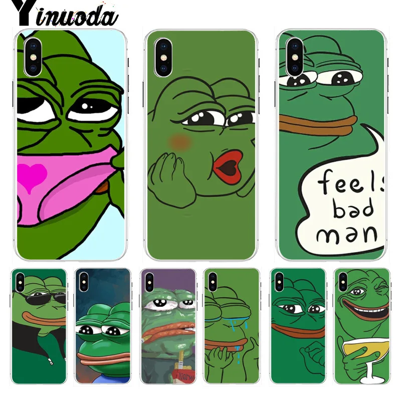 Yinuoda pepe аниме грустная лягушка 2018 новый роскошный модный Чехол для мобильного
