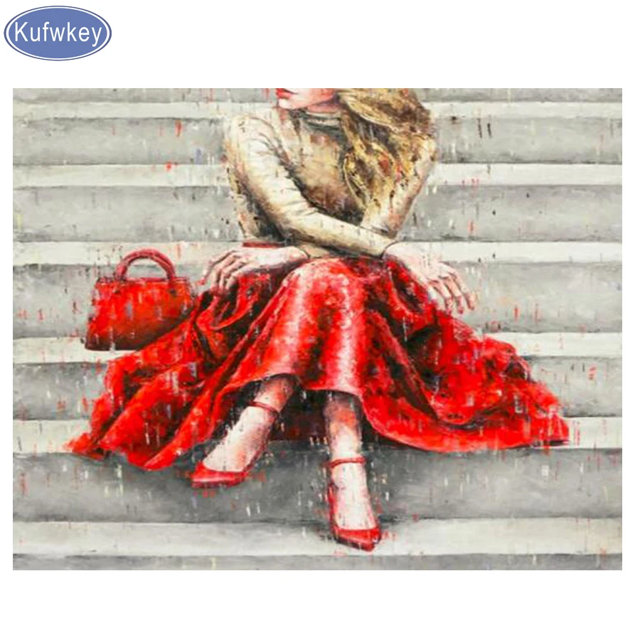 

Diamond Embroidery sale Diamond painting"Fashionable woman" 3d picture full square Diamond mosaic painting rhinestone art