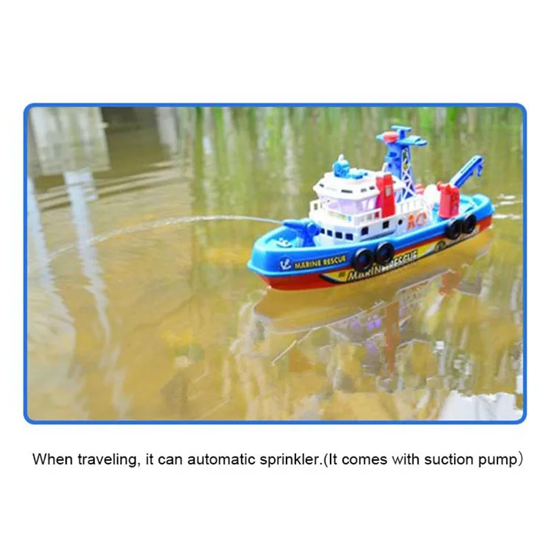 Морская спасательная пожарная лодка игрушки электрическое Распыление воды