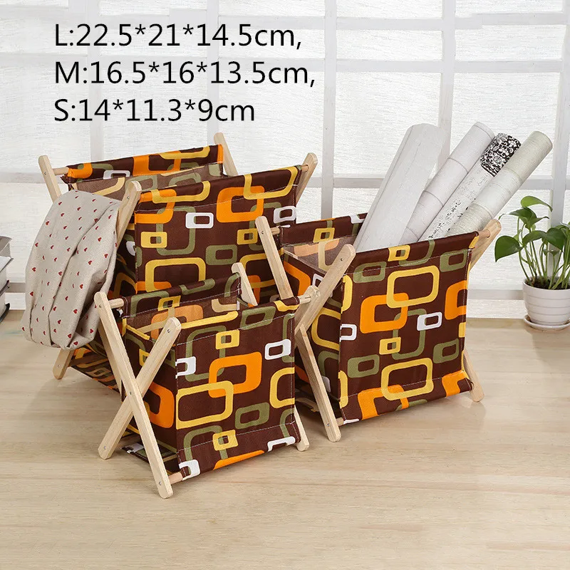 Деревянная корзина для хранения ROSEHOME 3 шт./компл. подставка газет складные