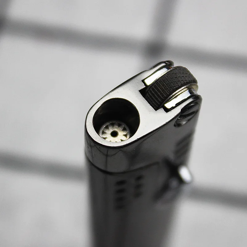 Мини Цилиндрический металлический фонарь турбо зажигалка Электронная газовая