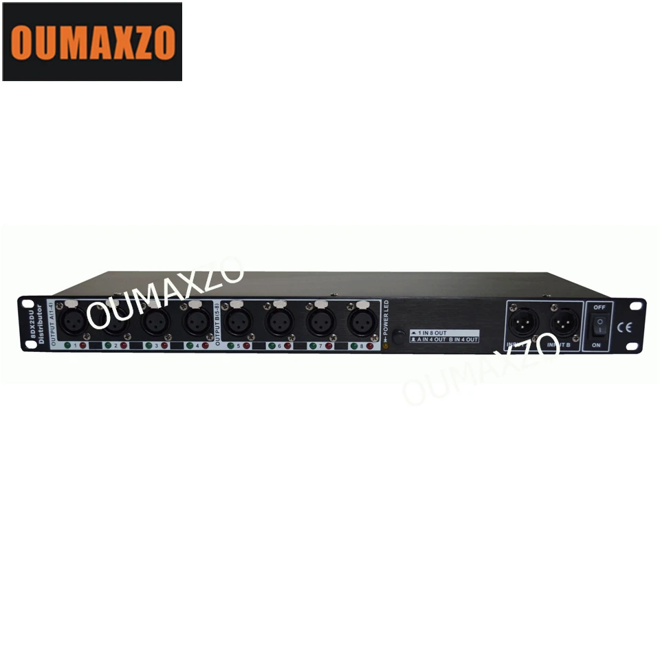 

OUMAXZO-1330 8DX2DU distributor Signal Driver Amplifier DMX Splitter Output 3pin Dmx stage machine equipment amplifying