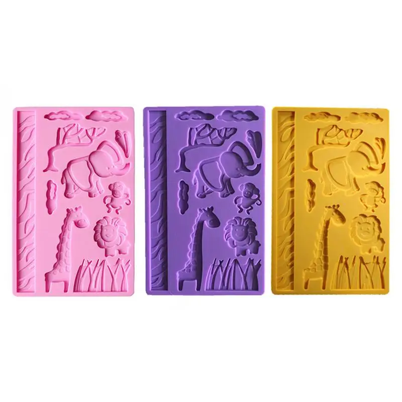 1 шт. слон жираф Зоопарк животное мир джунглей Лев трава обезьяна силиконовая