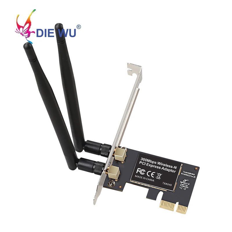 Беспроводной Wi Fi адаптер DIEWU 300M сетевая карта с ресивером Realtek 8192 2 дБ