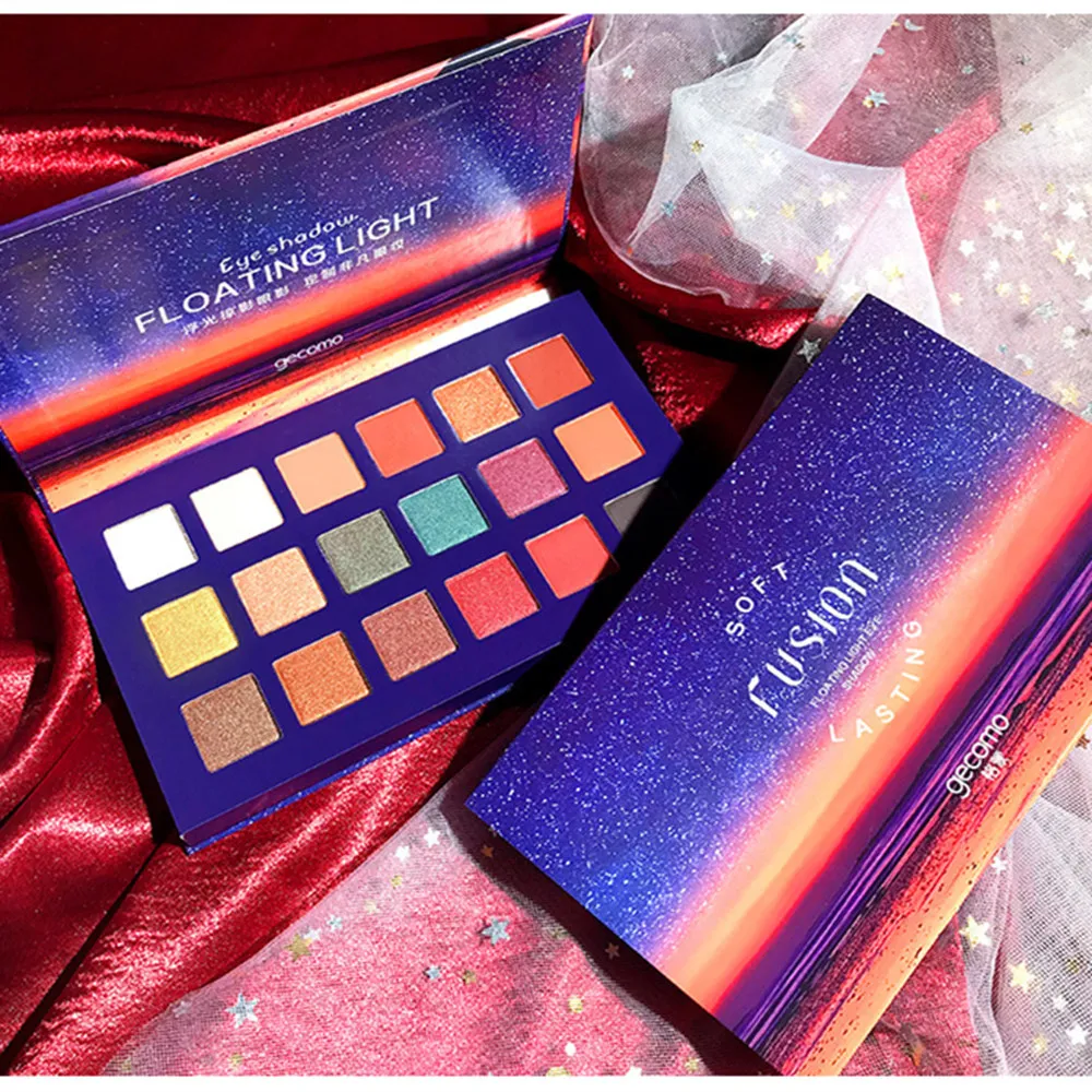 Профессиональный закат тени для век палитра 18 цветов Блеск Палитра Косметика