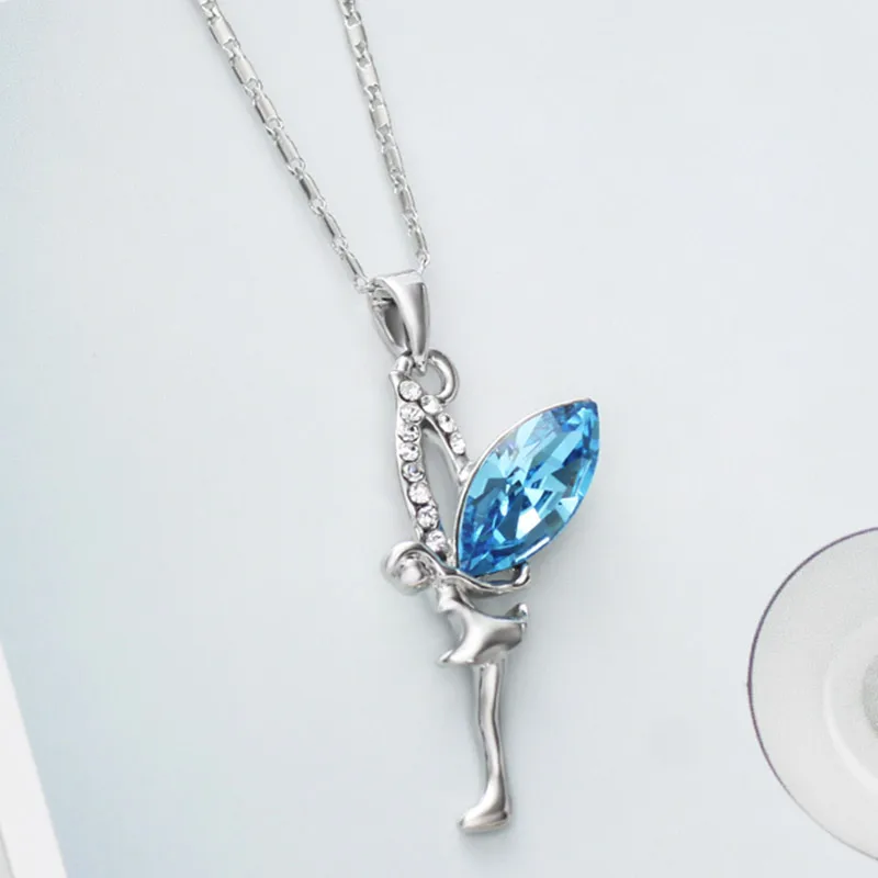 Neoglory сплав циркон чешские Стразы подвески в виде ангела и ожерелья для женщин