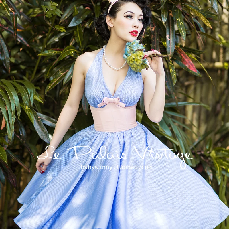 

Sexy Plunge V neck Fit Flare Dress with Waist Cincher Elegant Women Dress Party Ball Gown Dress Summer