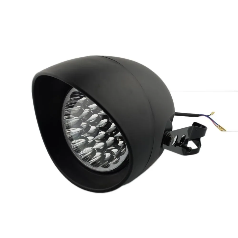 Черный хромированный металлический светодиодный фонарь 12 В для мотоцикла