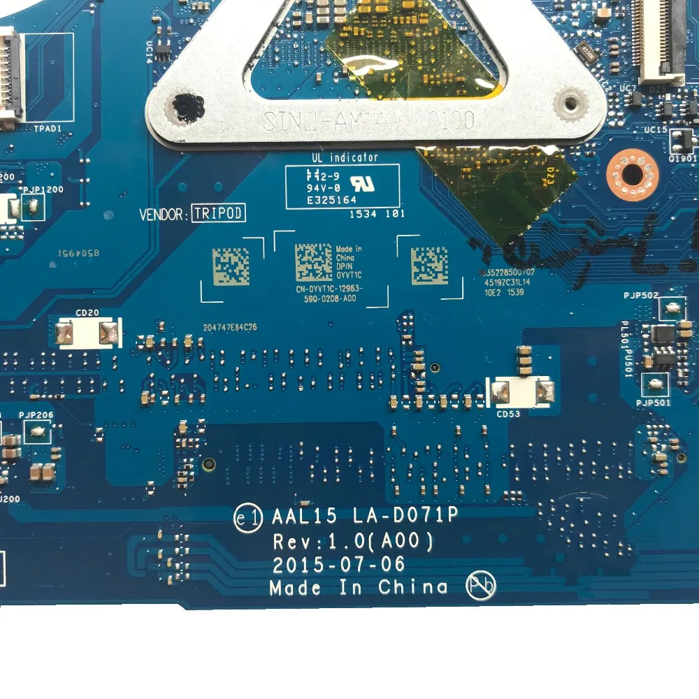 Отлично подходит для DELL Inspiron 15 5559 материнская плата портативного компьютера с
