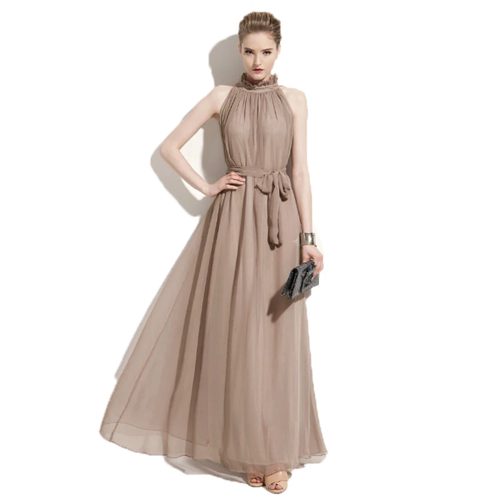 Летняя Пляжная одежда 2017 длинное шифоновое платье в богемном стиле для девочек