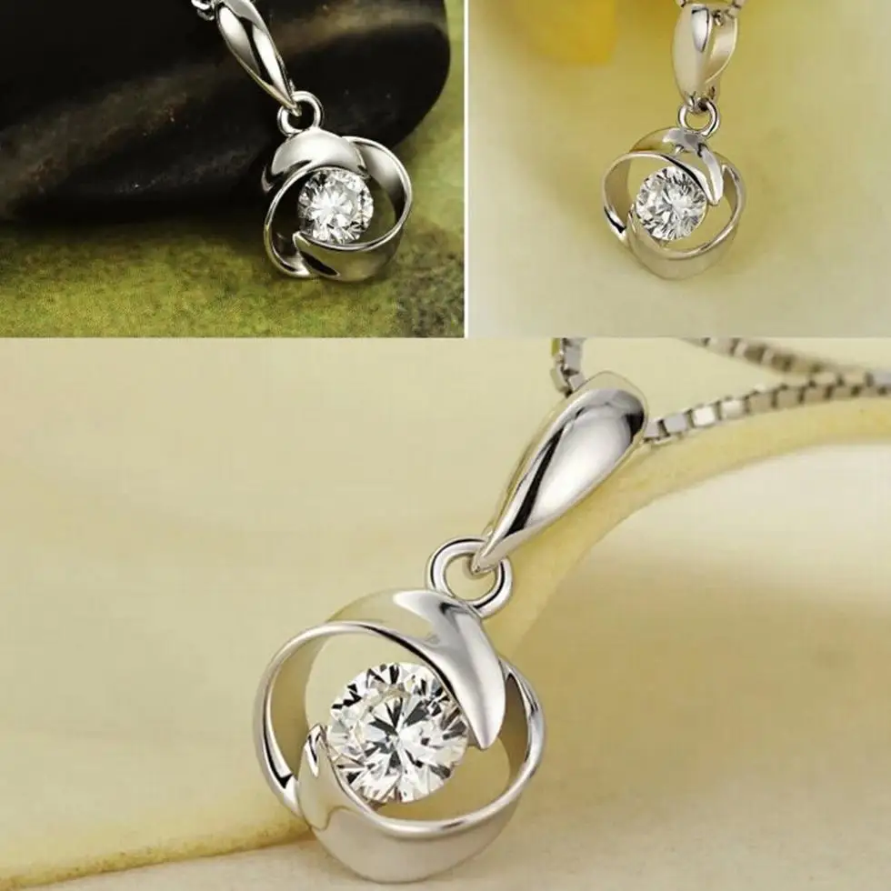 Кулон из серебра 925 пробы в виде цветка | Украшения и аксессуары