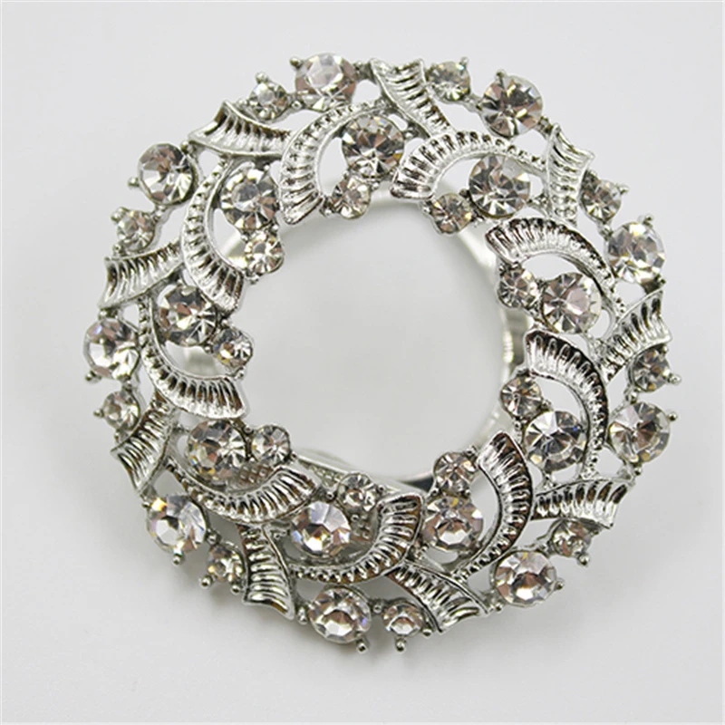 Модная женская круглая брошь Изысканная Женская Золотая Яркая блестящая