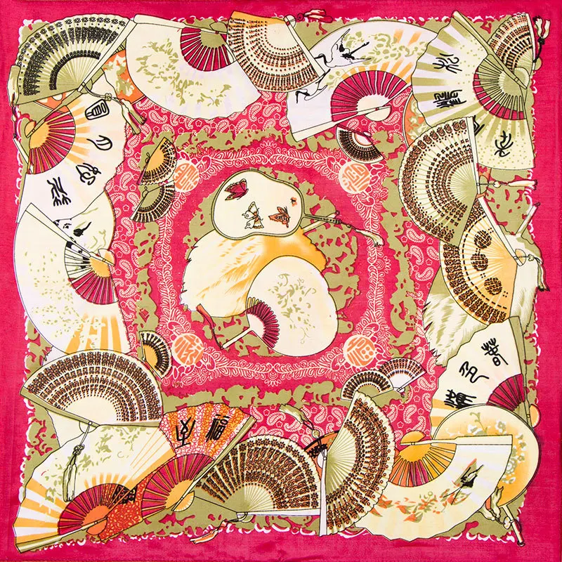 Женский шарф из 100% шелка маленький квадратный шелковый с принтом мини-шелковая