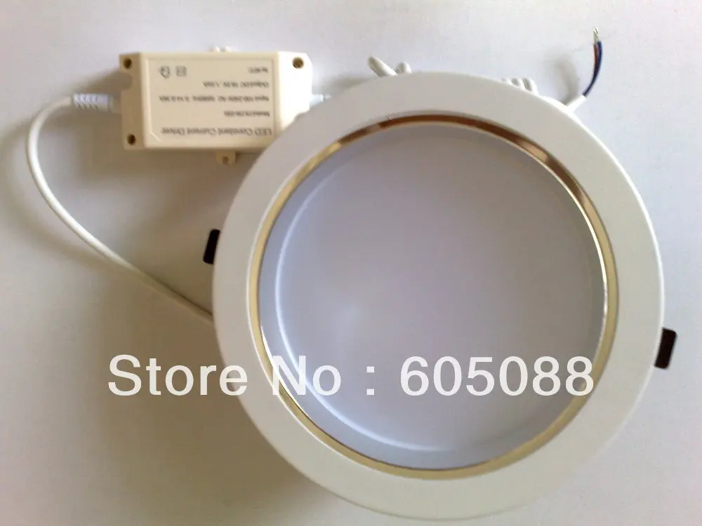 

8" 24w recessed led horizontal down light with external driver AC100-240v color white 2373lm 18pcs/lot promote DHL Free shipping