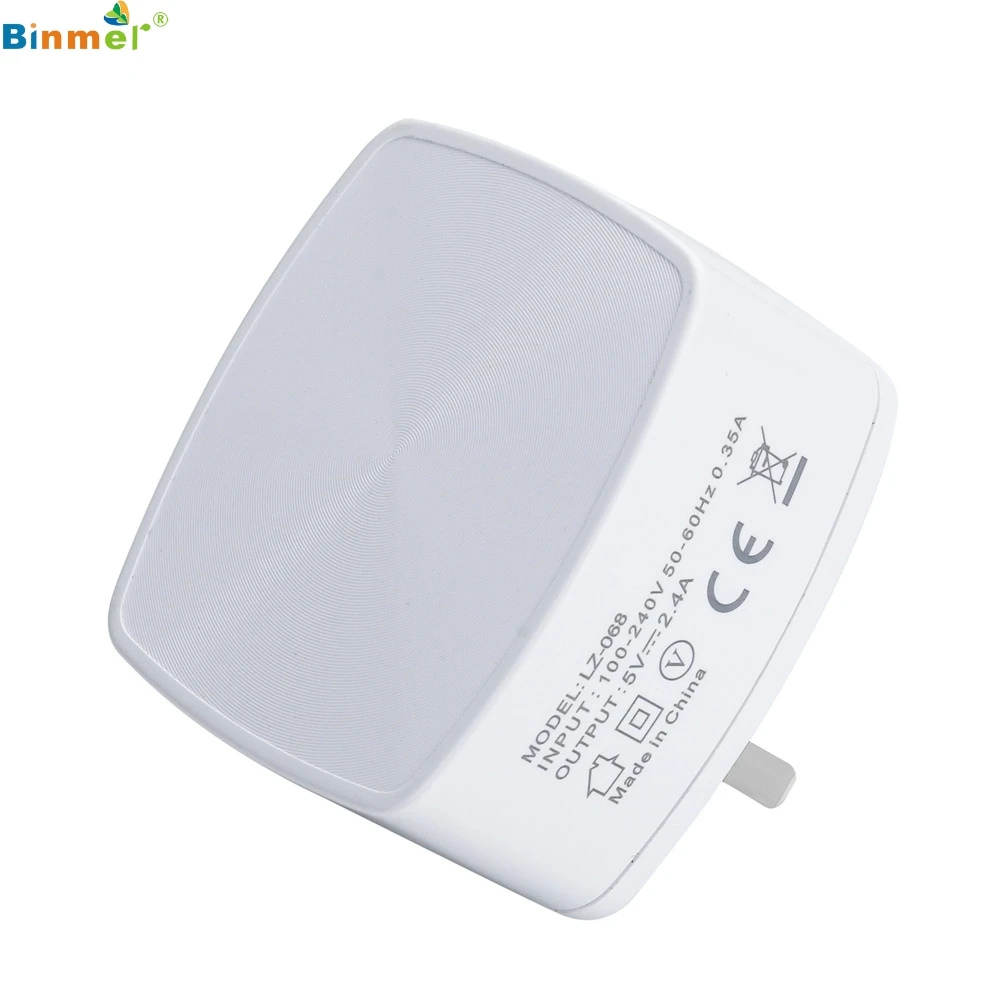 Binmer Универсальное зарядное устройство с двумя портами EU 5V 3.1A 2 портовое USB2.0