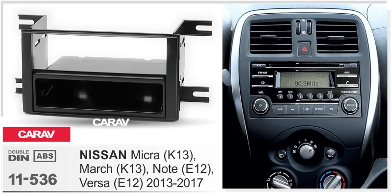 CARAV 11-536 1 Din Радио панель для NISSAN Micra(K13) March(K13) Note(E12) Versa(E12) DVD стерео панель приборной панели