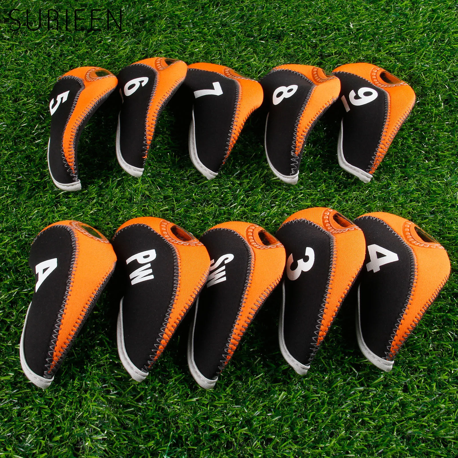 10 шт. защитные чехлы на голову для гольфа 3 4 5 6 7 8 9 PW SW A|head cover|golf iron coversgolf club head covers |