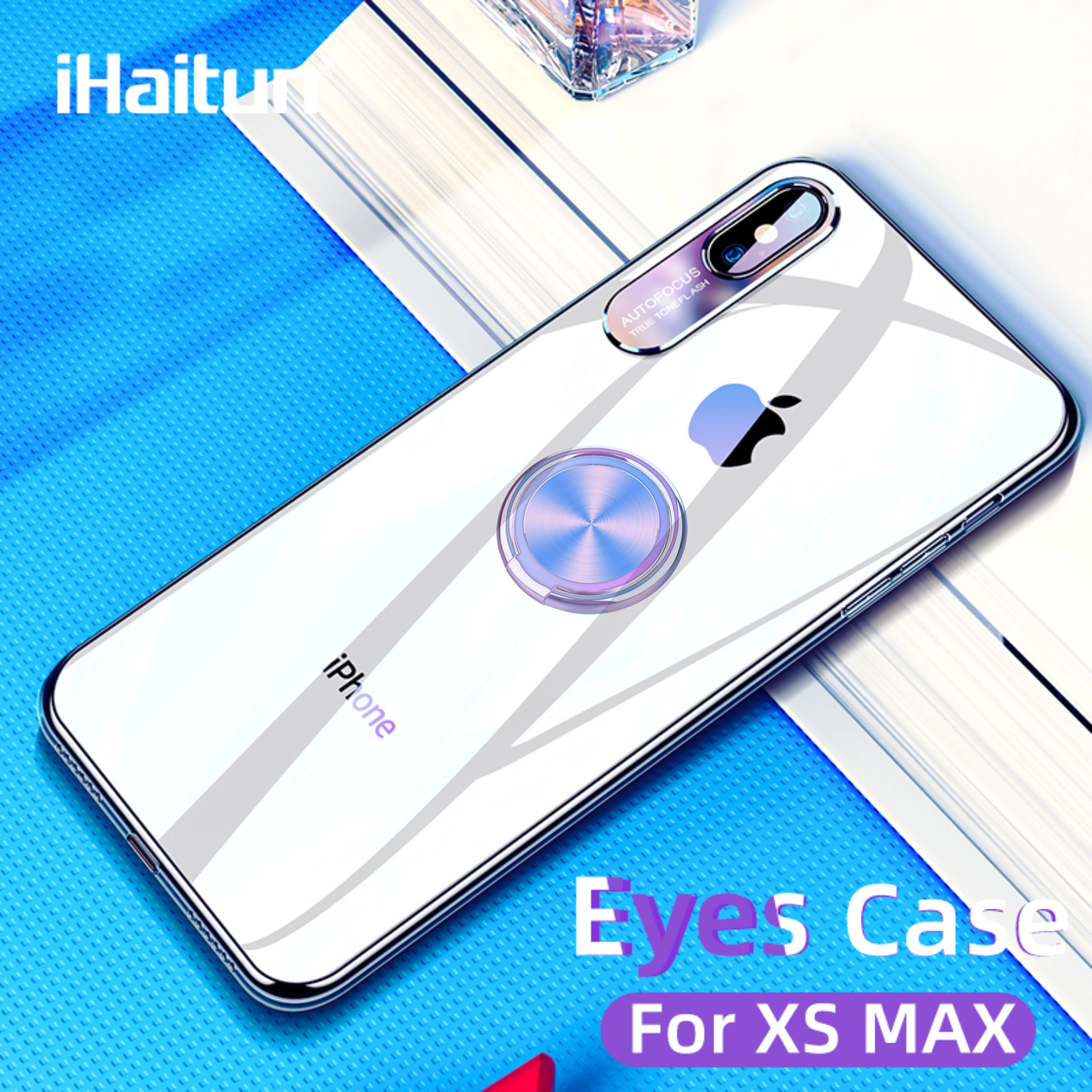 IHaitun роскошный чехол с глазами для iPhone XS MAX XR чехлы кольцом-держателем объектива