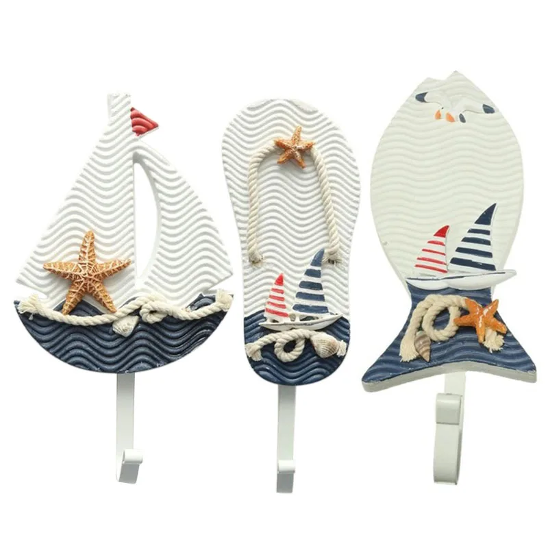 Бесплатная доставка настенные крючки в средиземноморском стиле шлепанцы форме