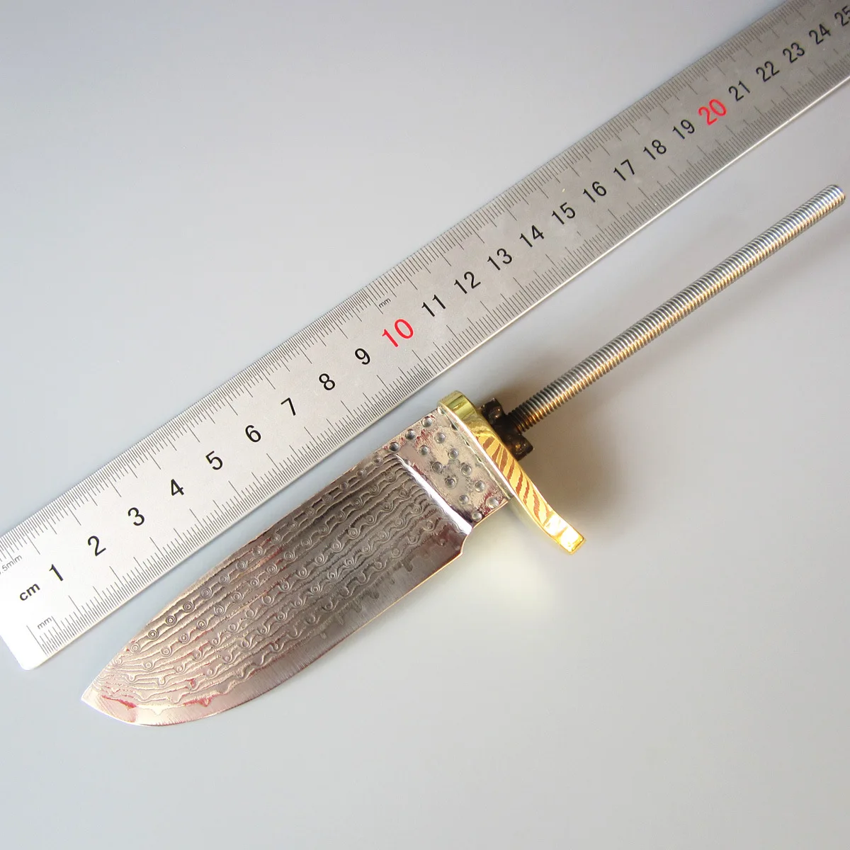 Дамасский стальной нож Материал полуфабрикатный DIY заготовка Ручная ковка