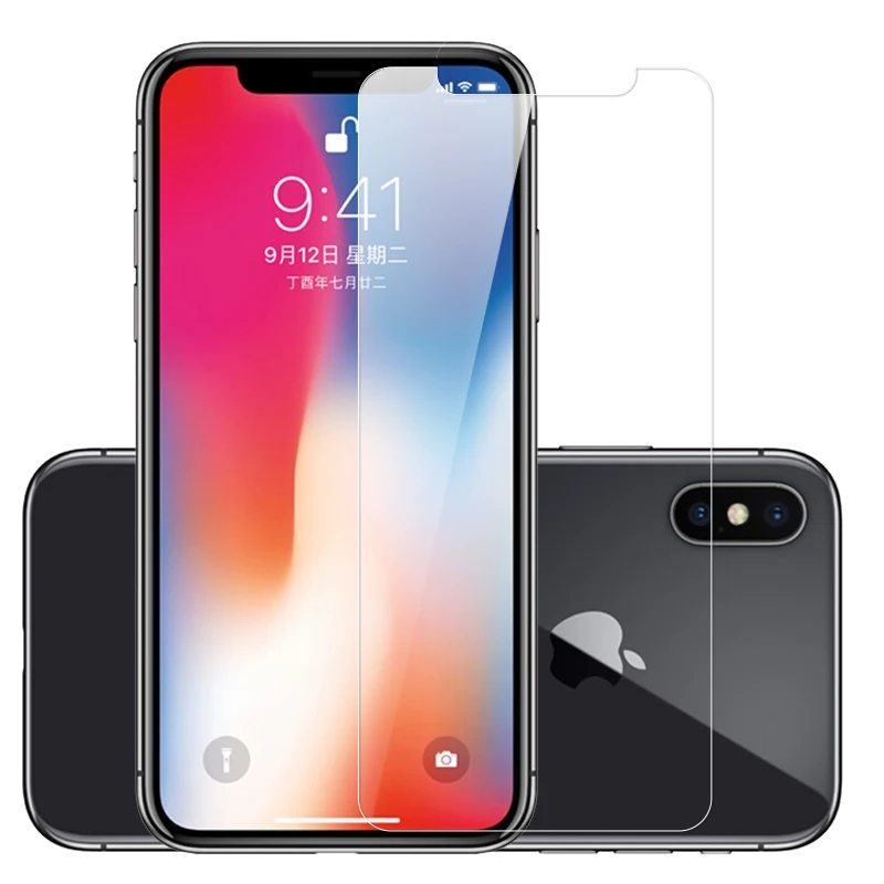 2 шт. закаленное стекло для iPhone X 5S 6 s 10 5 SE 7 8 Plus Противоударная пленка |