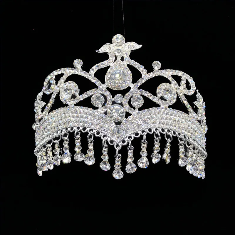 Vintage Frontlet Water Drop Rhinestones Pearl Wedding Crowns Tiaras Pageant Hair Accessories Jewelry For Bridal MY3426 | Украшения и
