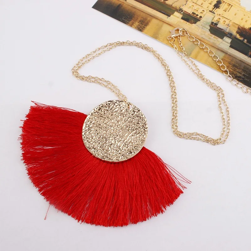 Naomy&ampZP Long Tassel Pendant Necklace Women Fashion Necklaces &amp Pendants Vintage Bohemian Ethnic Collar 2018 Jewelry | Украшения и