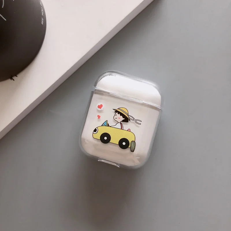 Чехол Airpods, милый чехол для airpods, мультяшный защитный жесткий чехол, прозрачный беспроводной чехол для наушников для iphone, чехол для наушников