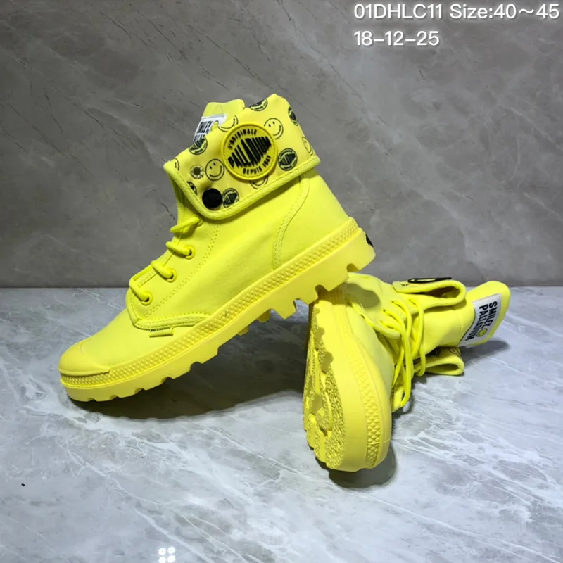 PALLADIUM PAMPA HI ORIGINALE кроссовки TC черная классическая парусиновая обувь со смайликом ботильоны модная повседневная обувь 40-45