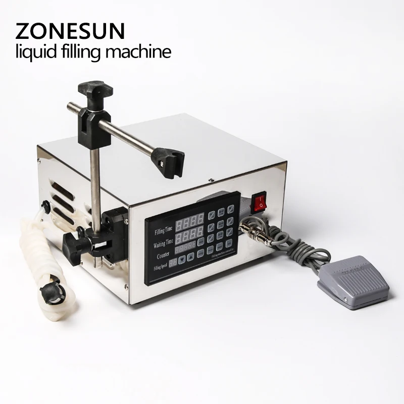 ZONESUN 5 2000 мл машина для розлива жидкости из нержавеющей стали 304 с числовым
