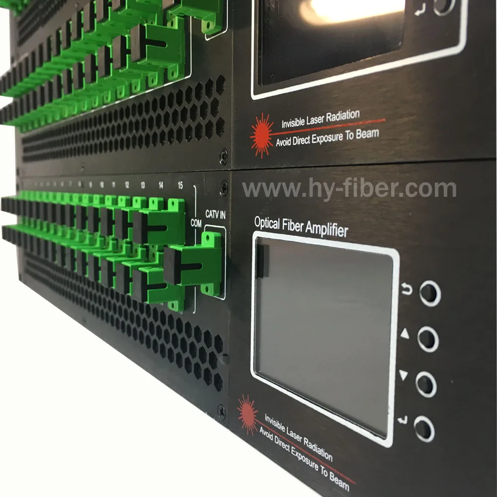32 порта 20dBm CATV 1550nm оптический усилитель SC/APC волоконный порт Двойной источник