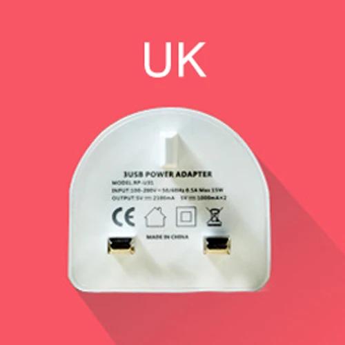 REMAX 3 порта USB смарт-зарядное устройство US/EU/UK мобильные телефоны адаптер питания быстрая зарядка универсальный для iPhone 7 6s 6 samsung Xiaomi LG - Тип штекера: Великобритания