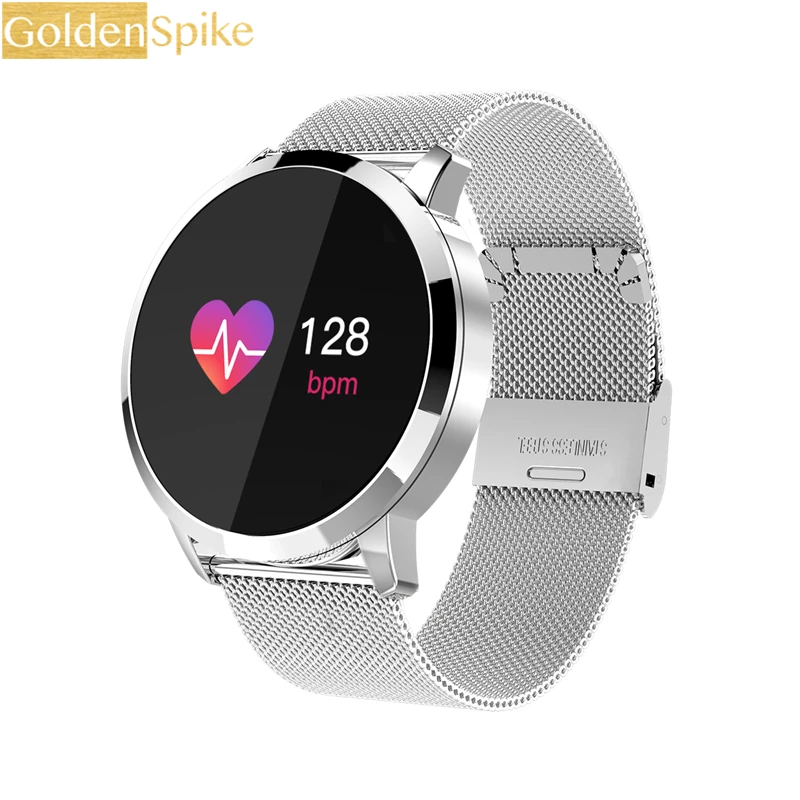 GOLDENSPIKE Q8 Смарт часы OLED цветной экран Smartwatch Женская мода фитнес трекер монитор сердечного ритма IP67 водонепроницаемые часы