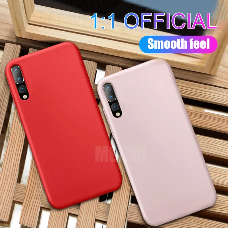 Оригинальный жидкий силиконовый чехол для Huawei P20 Pro P30 Lite Mate 20 Honor 8x9 10 light 10i мягкий