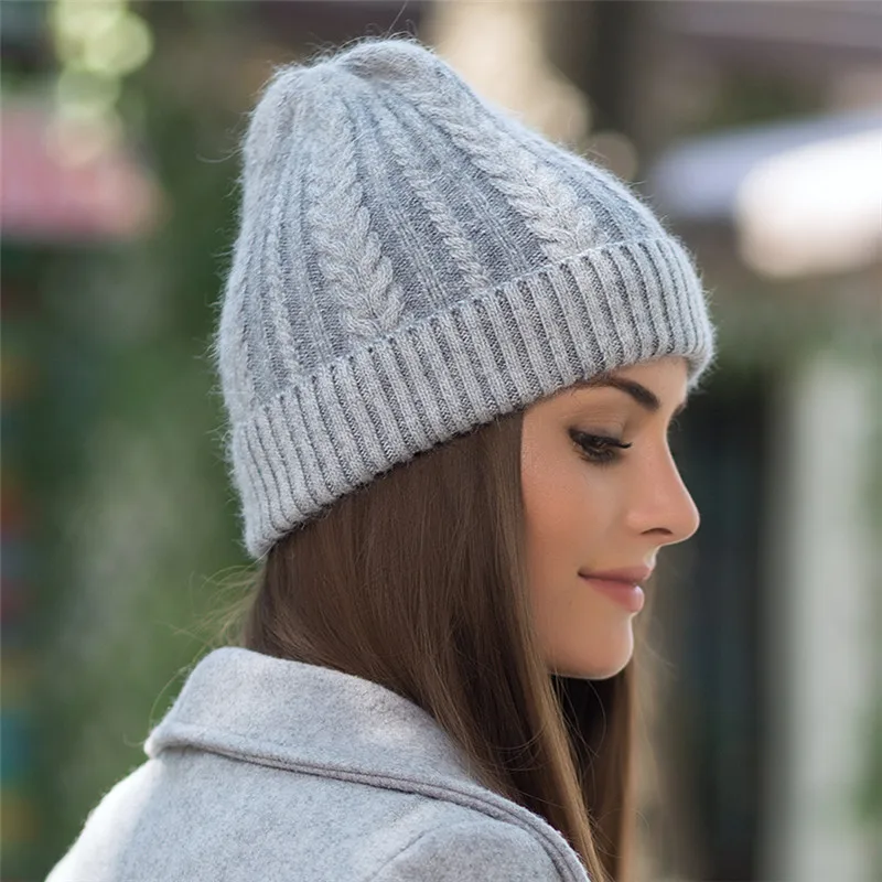 Шапка Xthree с кроличьим мехом мужская и женская зимняя шапка|beanie hats for women|fur beanie