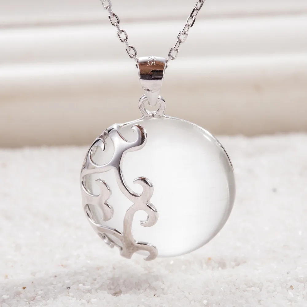 Ювелирные изделия из стерлингового серебра 925 пробы подвески с белым опалом 100%