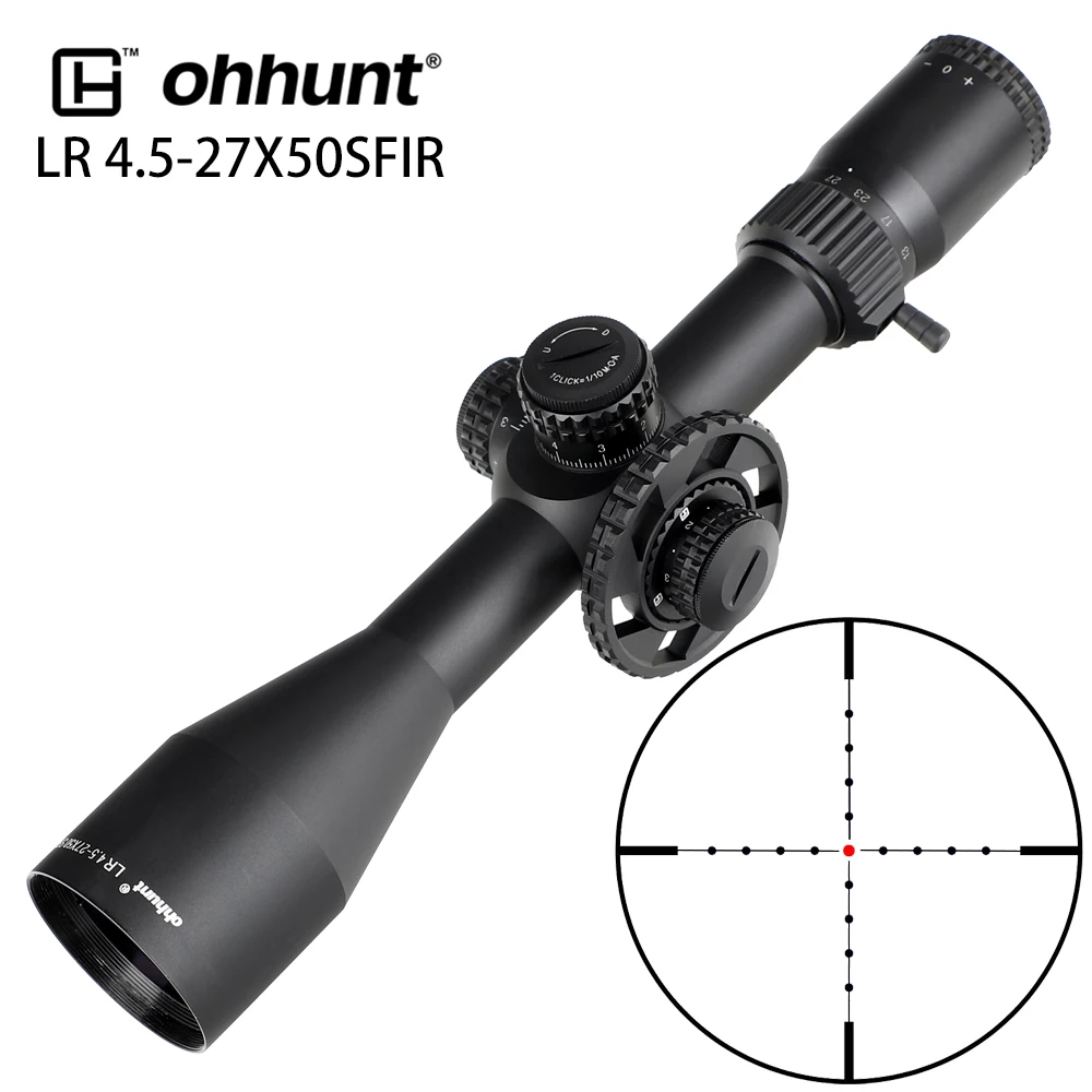 Охота LR 4.5-27X50 SFIR прицел Мил Дот Стеклянная травленая сетка Боковой параллакс Тактические оптические прицелы Блокировка турели визир диоптр